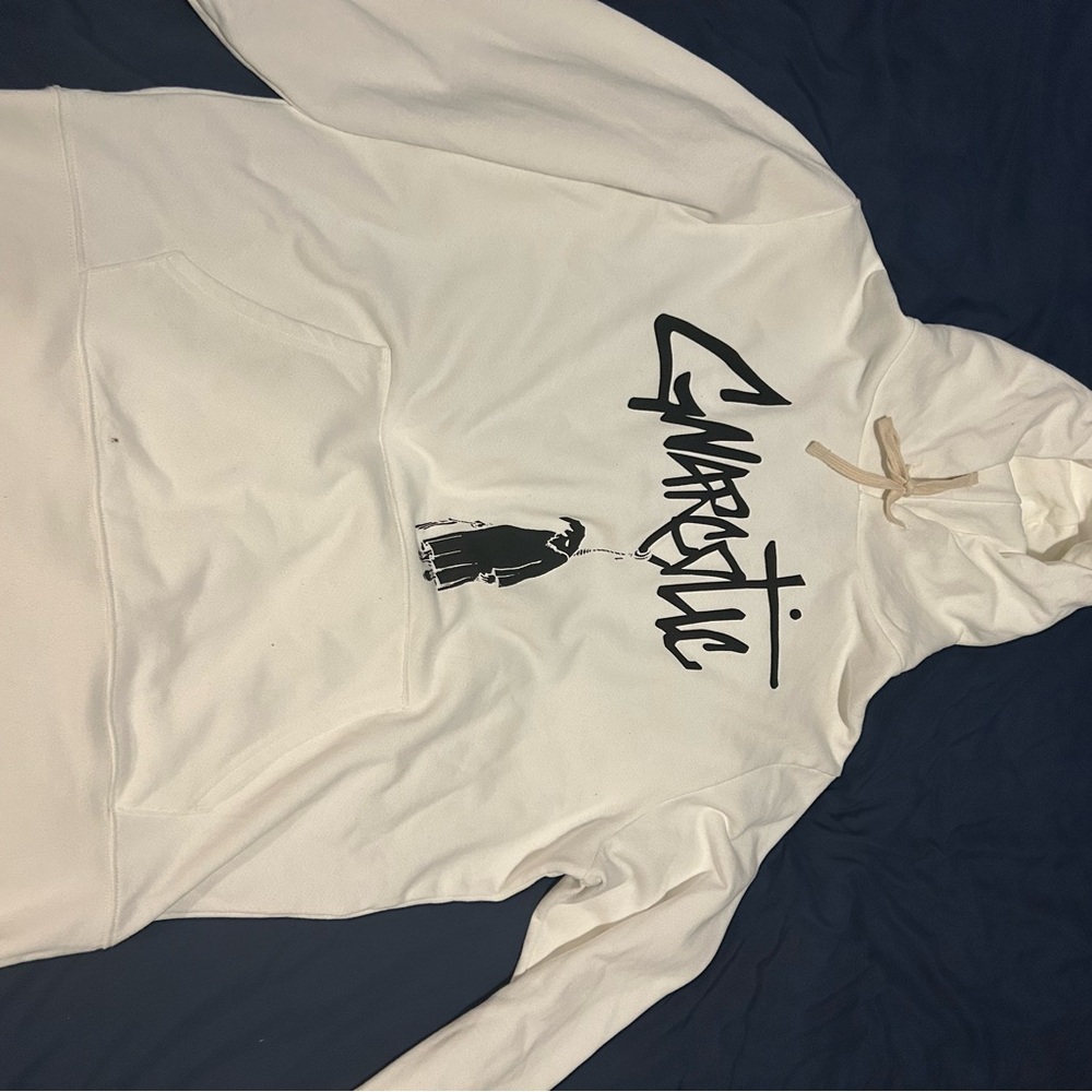 White Graphic Hoodie for Men